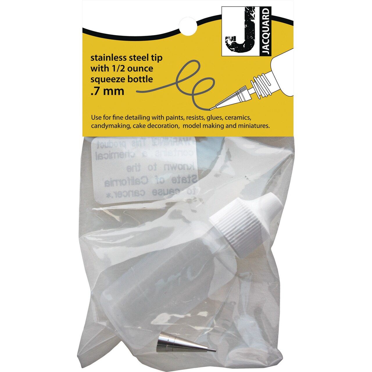 Jacquard Small Applicator Bottle, 1/2 fl. oz., Plastic Tip, .7mm